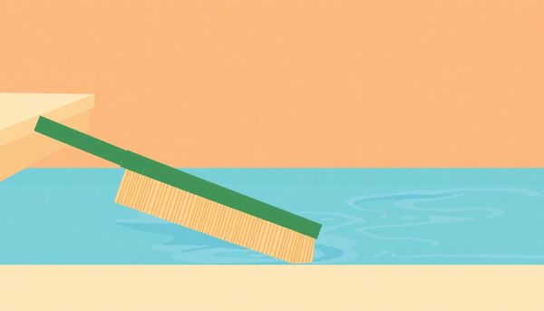 Modern Pool Scene With Brush And Vacuum