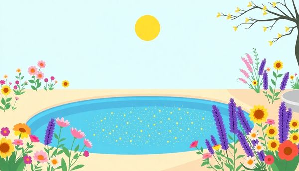 Spring Garden Pool With Pollen