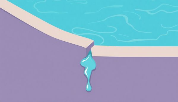 Illustrated Pool with Leak Indicators