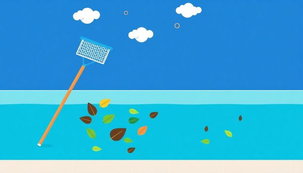 Post-Storm Pool Cleaning Illustration