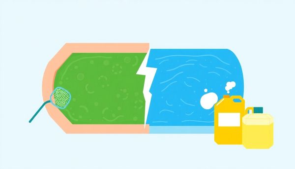 Before and After Pool Cleaning Illustration