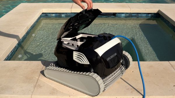 Lifting the top-load filter out of the Dolphin Explorer E30