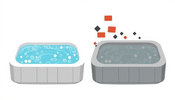 Comparing Clean and Dirty Hot Tubs