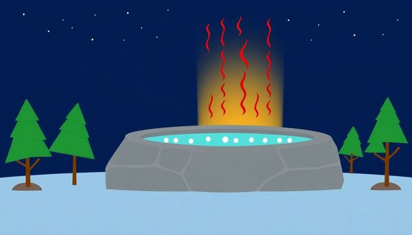 Hot Tub Insulation Illustration at Night