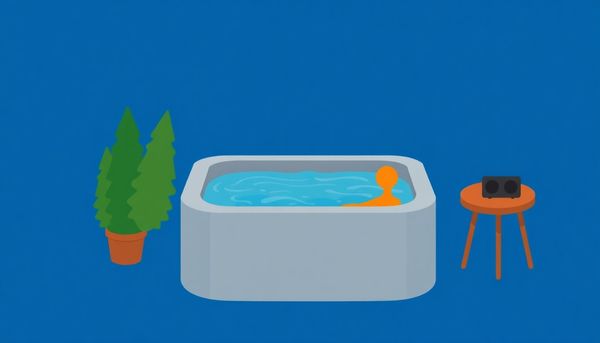 Hot Tub Scene With Waterproof Speakers