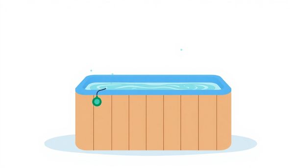 Minimalist Hot Tub With Green Blower