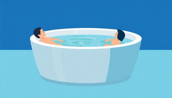 Hot Tub with Sanitizers and Soakers Illustration