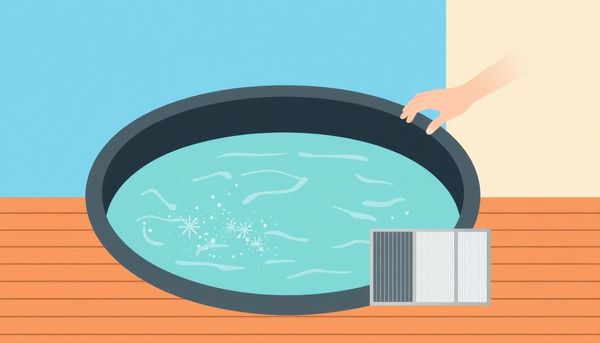 Hot Tub Maintenance Illustration In Flat Design