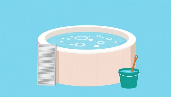 Cleaning Hot Tub Filter Illustration