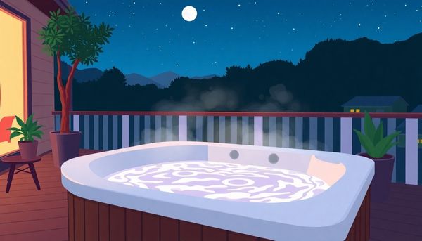 Aqua Hot Tub Under Starry Sky