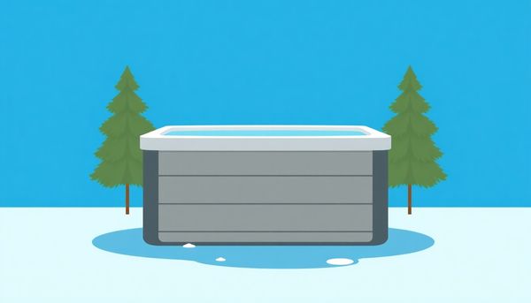 Winterized Hot Tub With Snowflakes