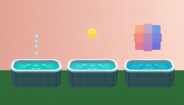 Three Hot Tubs With Different Sanitizers