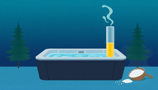 Hot Tub And Cyanuric Acid Illustration