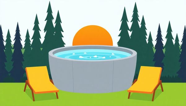 Modern Hot Tub in Tranquil Outdoor Setting