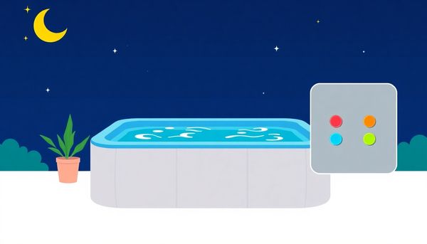 Hot Tub Control Panel at Night