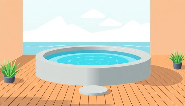 Modern Minimalistic Hot Tub Illustration