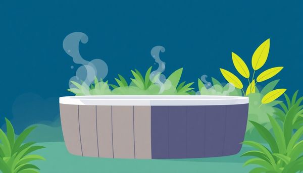 Modern Hot Tub Illustration With Figures