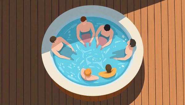 Hot Tub Maintenance Illustrated Flat Design