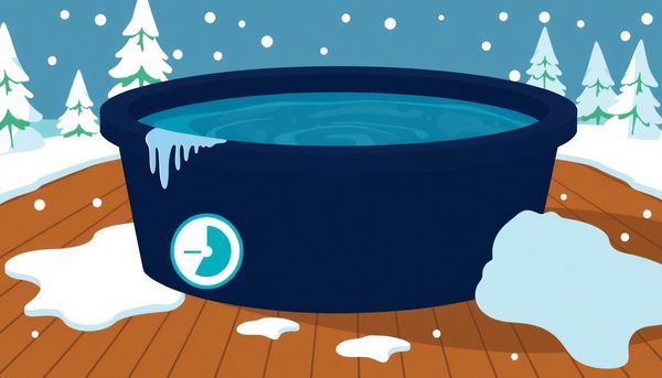 Snowy Hot Tub with Water Level Gauge