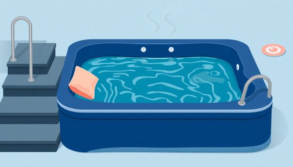 Modern Hot Tub with Safety Accessories