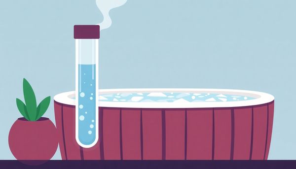 Serene Outdoor Hot Tub Setting Illustration