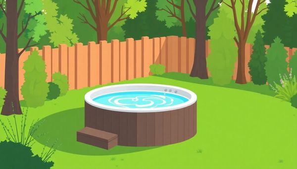 Minimalist Hot Tub Water Testing Scene