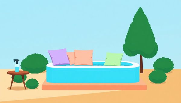 Outdoor Hot Tub Scene With Pillows