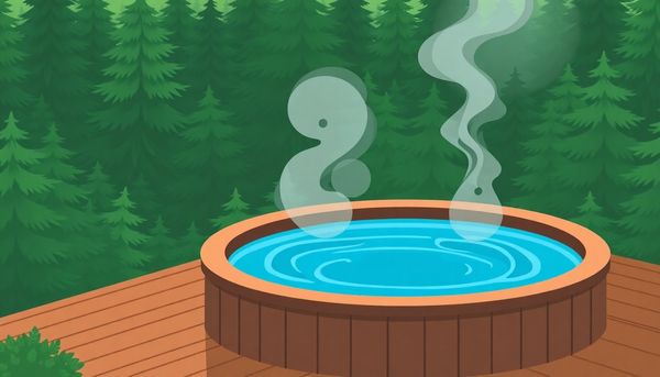 Stylized Backyard With Hot Tub Hazard