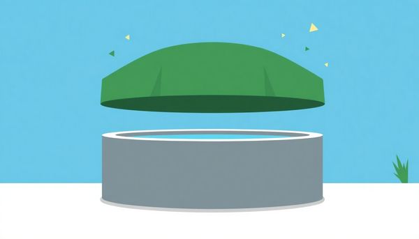 Minimalist Hot Tub Cover Protection Illustration