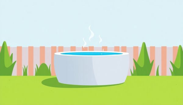 Serene Backyard Hot Tub Scene