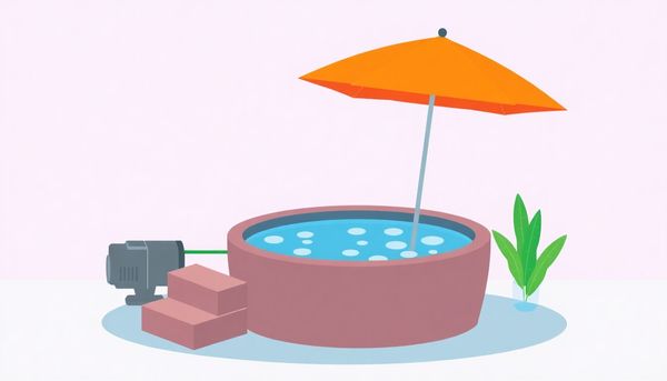 Flat Design Of Maintained Hot Tub