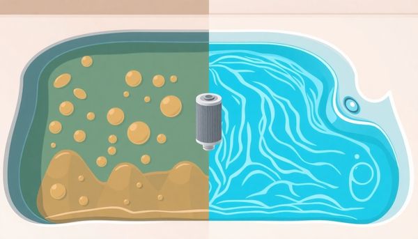 Hot Tub Water Before and After Filtration