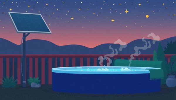 Modern Hot Tub Under Starry Sky