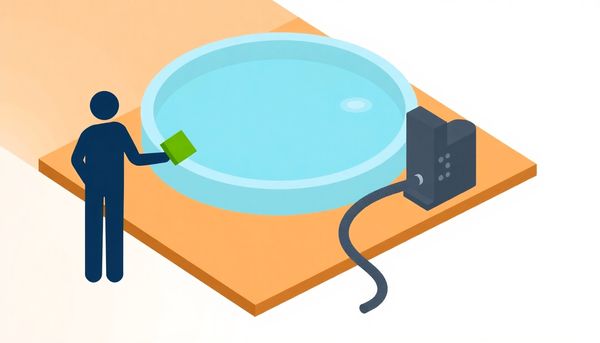 Minimalist Hot Tub Cleaning Illustration