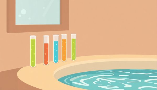 Hot Tub Water Testing Scene Illustration