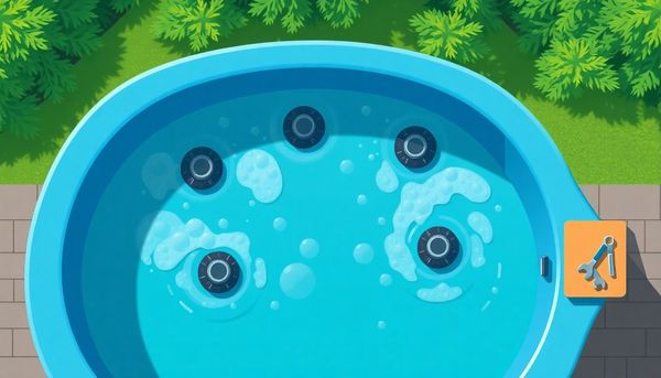 Hot Tub Troubleshooting Flat Design Illustration