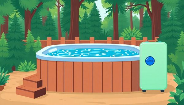 Ozonator Cleaning Hot Tub Illustration