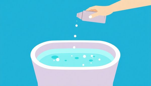 Minimalist Hot Tub Shock Treatment Illustration