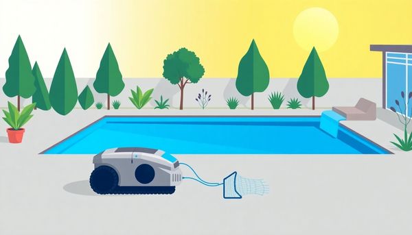 Modern Pool Cleaning Process Illustration