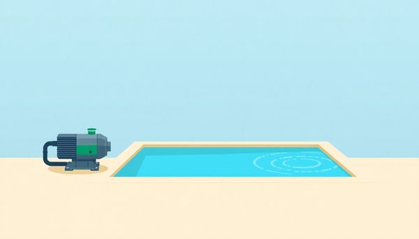 Serene Poolside Scene With Pump