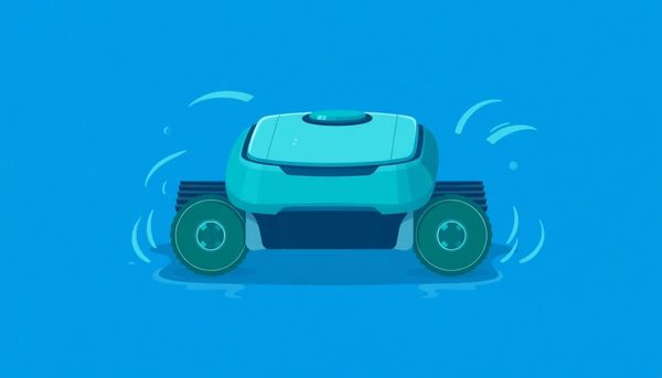 Robotic Pool Cleaner In Azure Water