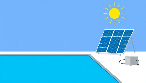 Solar-Powered Swimming Pool Illustration