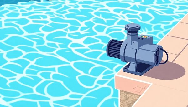 Minimalist Pool Pump Priming Illustration