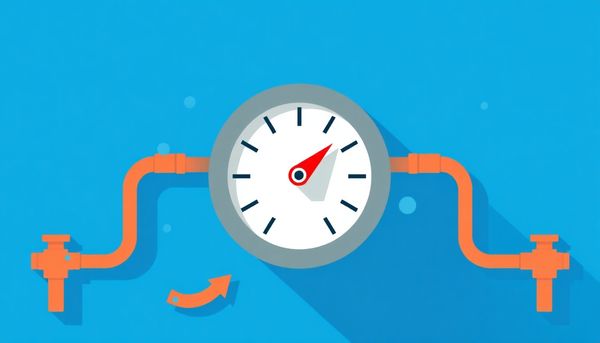 Pressure Gauge Illustration With Flow Arrows