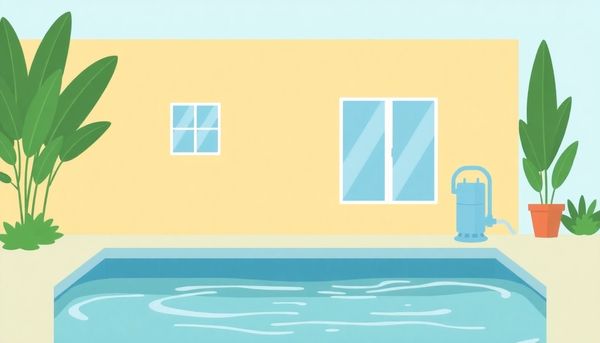 Minimalist Pool Water Flow Illustration