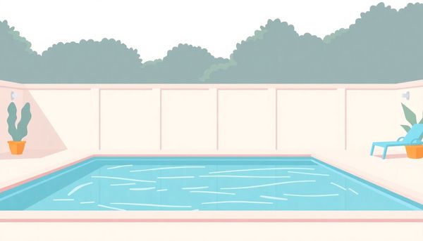 Flat Design Poolside Water Chemistry Scene