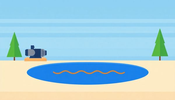 Geometric Pool Setup With Pump Illustration