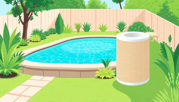 Backyard Pool Maintenance Illustration