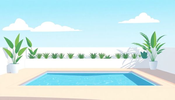 Solar Dome Heating Swimming Pool Illustration