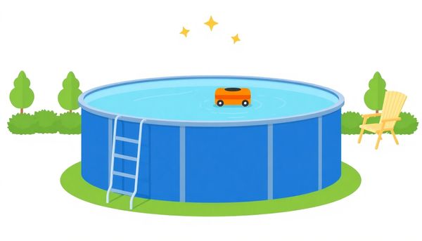 Above-Ground Pool Cleaning Illustration